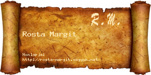 Rosta Margit névjegykártya